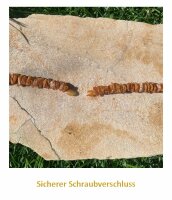 TOPAZ® Bernsteinkette für Hunde  40 cm + 3 cm Verlängerung + Charmanhänger