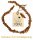 TOPAZ® Bernsteinkette für Hunde  40 cm + 3 cm Verlängerung + Charmanhänger