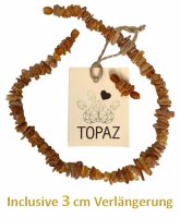 TOPAZ® Bernsteinkette für Hunde  50 cm + 3 cm...